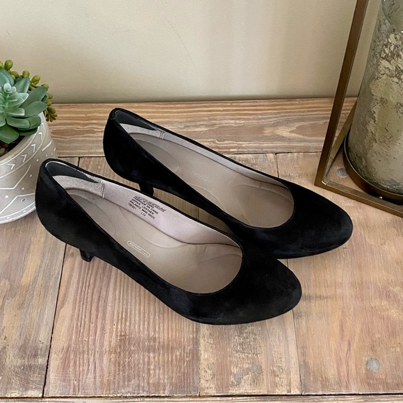 Rockport Black Suede Adidas Adriprene Heels - Picture 3 of 11